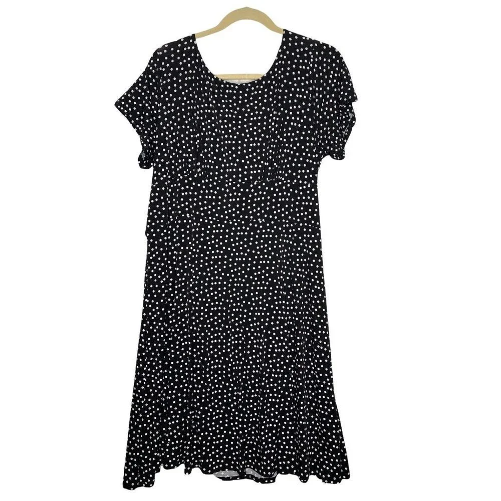 Leota Ladies’ Short Sleeve Confetti Dot‎ Dress SZ 3X